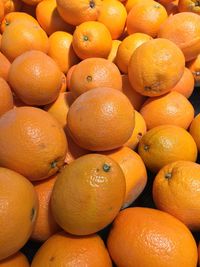 Full frame shot of oranges in market