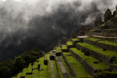 Panoramic shot of field against sky