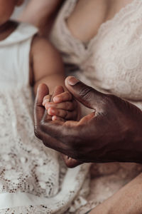 Close-up of baby hand