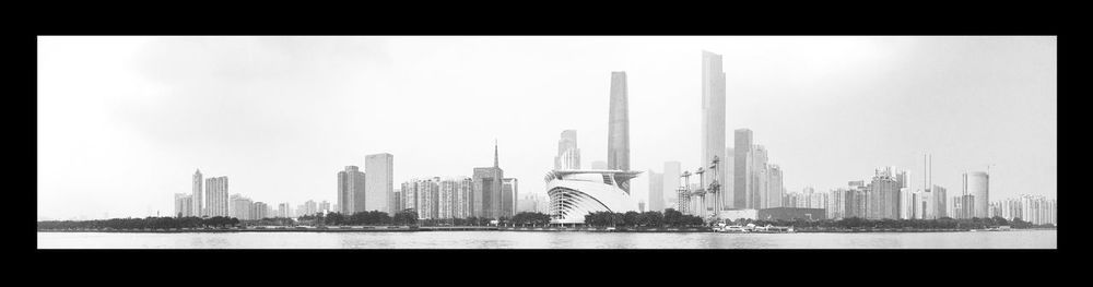 Panoramic view of buildings against sky