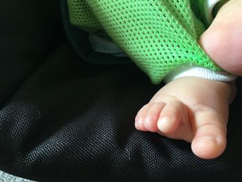 Close-up of baby hand