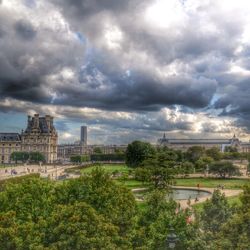 Cloudy sky over city