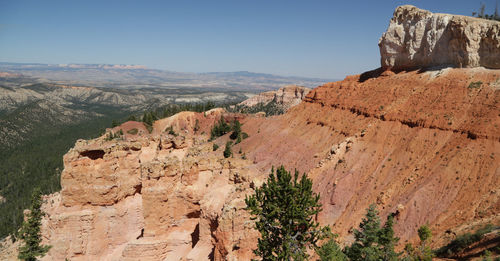 Scenic view of rocky mountains