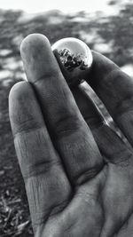 Close-up of man hand