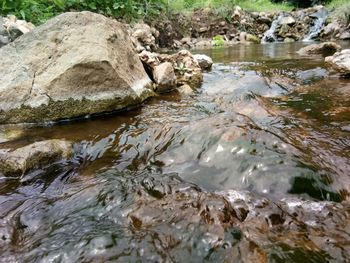 River flowing through rocks