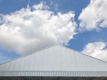 Low angle view of modern building against sky