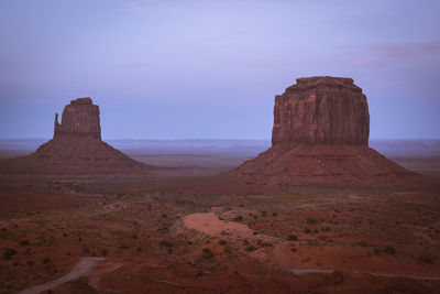 Rock formations in desert