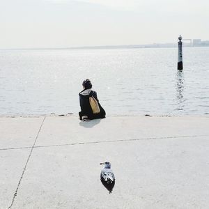 View of boats in sea