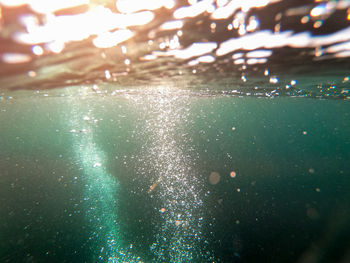 Close-up of swimming pool in sea