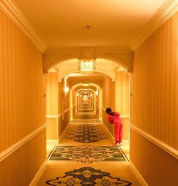 Empty corridor of building