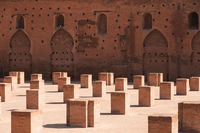 View of koutoubia mosque square in the middle of the day - marrakech, morocco