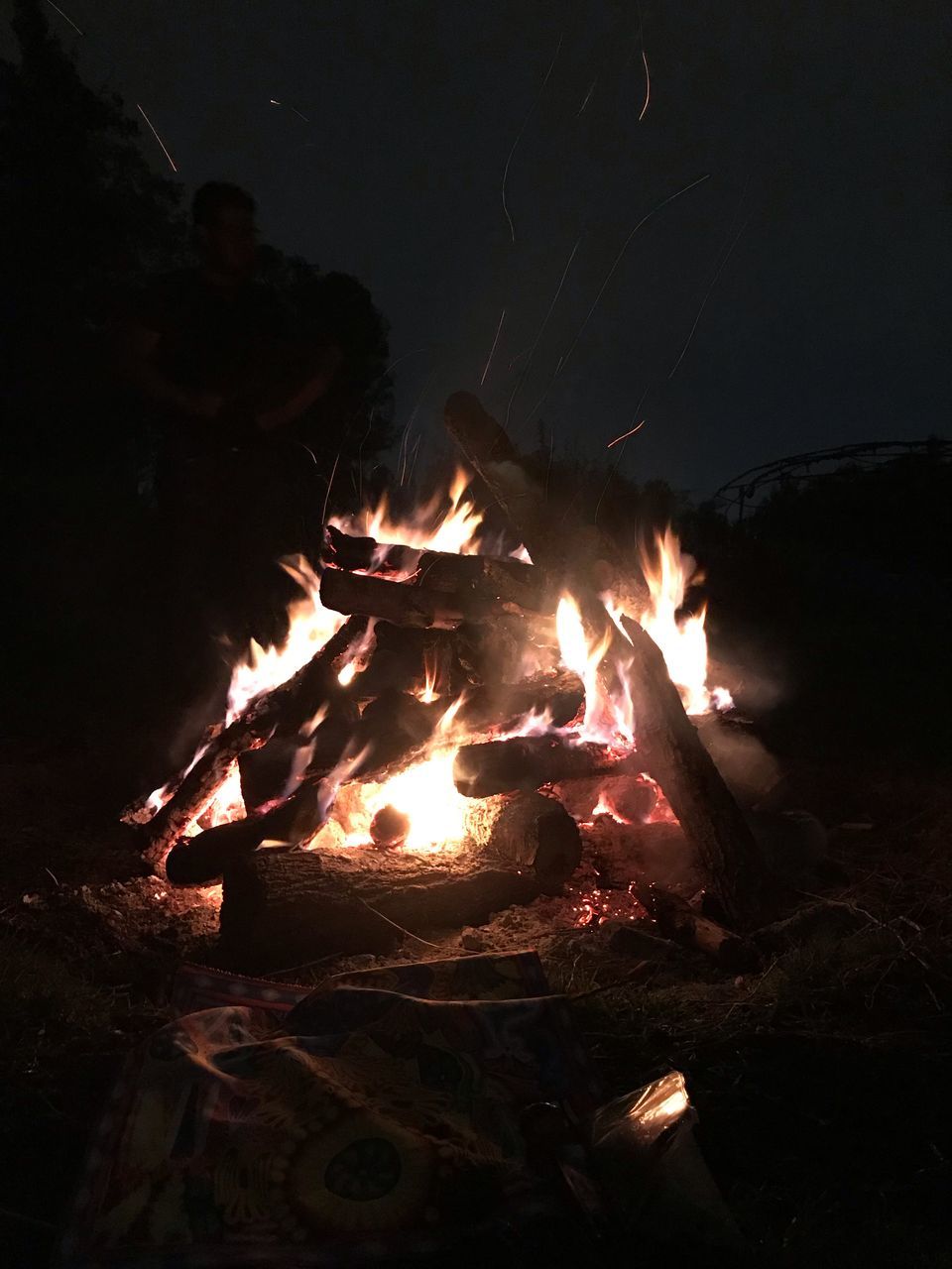 burning, fire, flame, heat - temperature, fire - natural phenomenon, wood, night, nature, wood - material, bonfire, log, glowing, firewood, environment, event, outdoors, dark, land, no people, tree, campfire, high