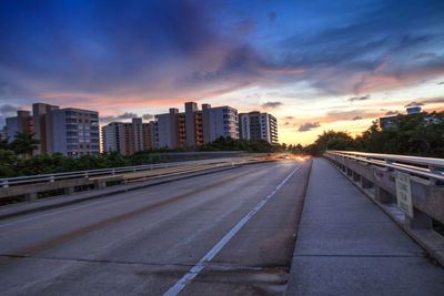 Light trails on the overpass of bluebill avenue leading toward delnor wiggins state park