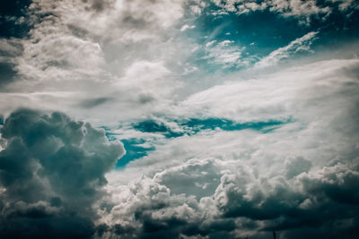 Low angle view of clouds in sky