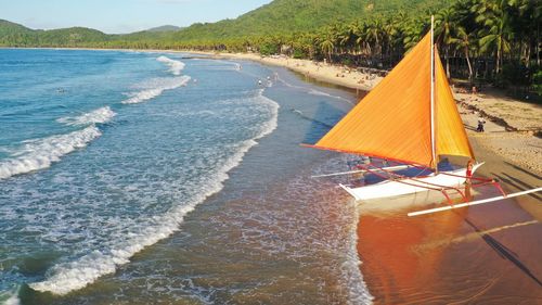 Panoramic view of beach