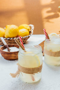 Close-up of drink on table