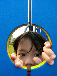 Portrait of child in playground