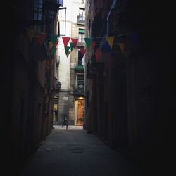 Narrow alley in city