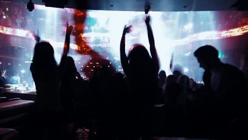 Rear view of people in concert