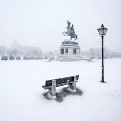 Statue in snow