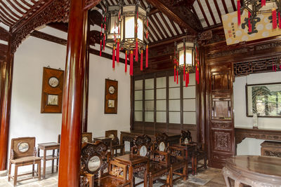 Interior of restaurant