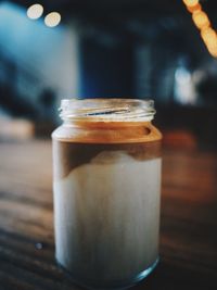 Close-up of drink on table