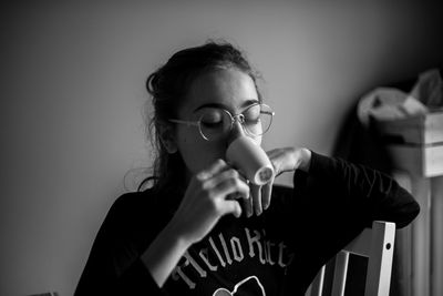 Close-up of young man