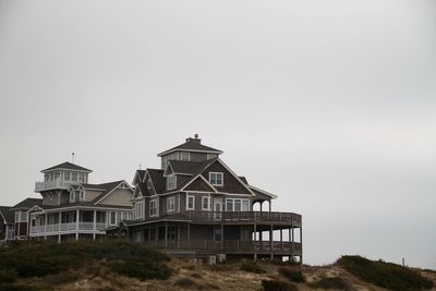 Low angle view of house against clear sky