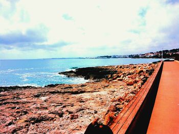 Panoramic view of beach against sky