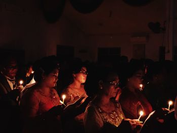 Group of people at night