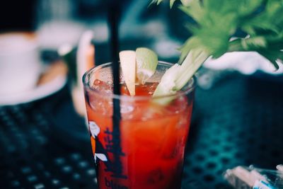 Close-up of drink on table