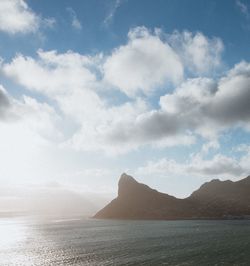 Scenic view of mountain against sky