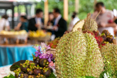 Close-up of fruits for sale in market