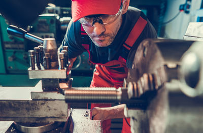 Engineer working in factory