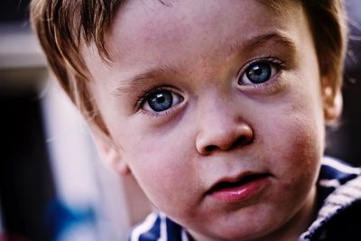 Close-up portrait of boy