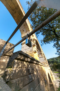 Low angle view of traditional building against clear sky