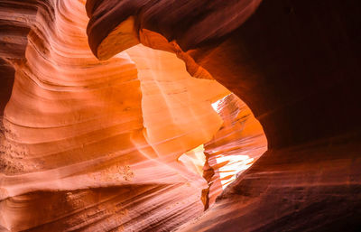 Low angle view of rock formation