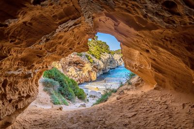 Warm spring day in calo des moro, mallorca, spain