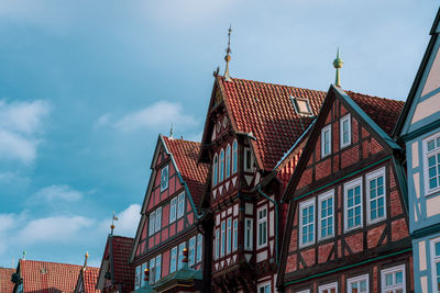Half-timbered houses in the old town of celle in germany.
