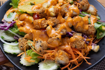 Close-up of meal served in bowl
