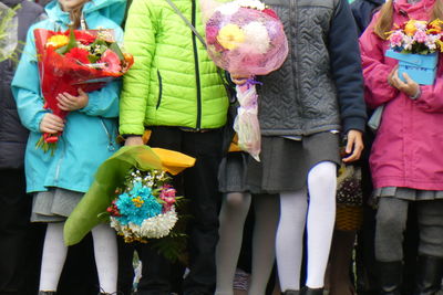 Group of people on the wall