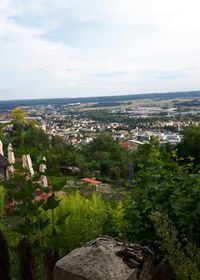 High angle view of cityscape