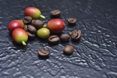 Close-up of fruits on table