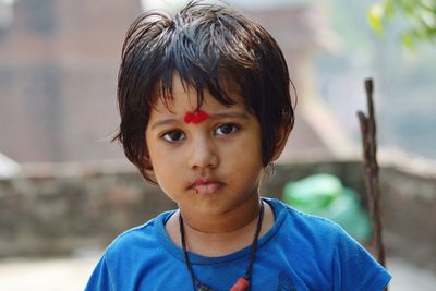 Close-up portrait of boy