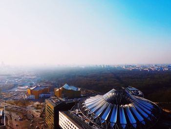 High angle view of city