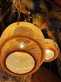 Close-up of illuminated lamp