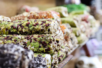 Close-up of vegetables for sale in store