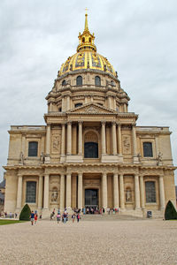 Low angle view of hotel des invalides against sky