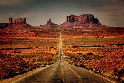 Road passing through landscape