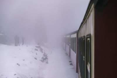 Scenic view of snow covered landscape